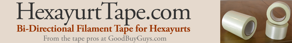 Hexayurt Tape Bi-Directional Filament Tape for Hexayurt Construction